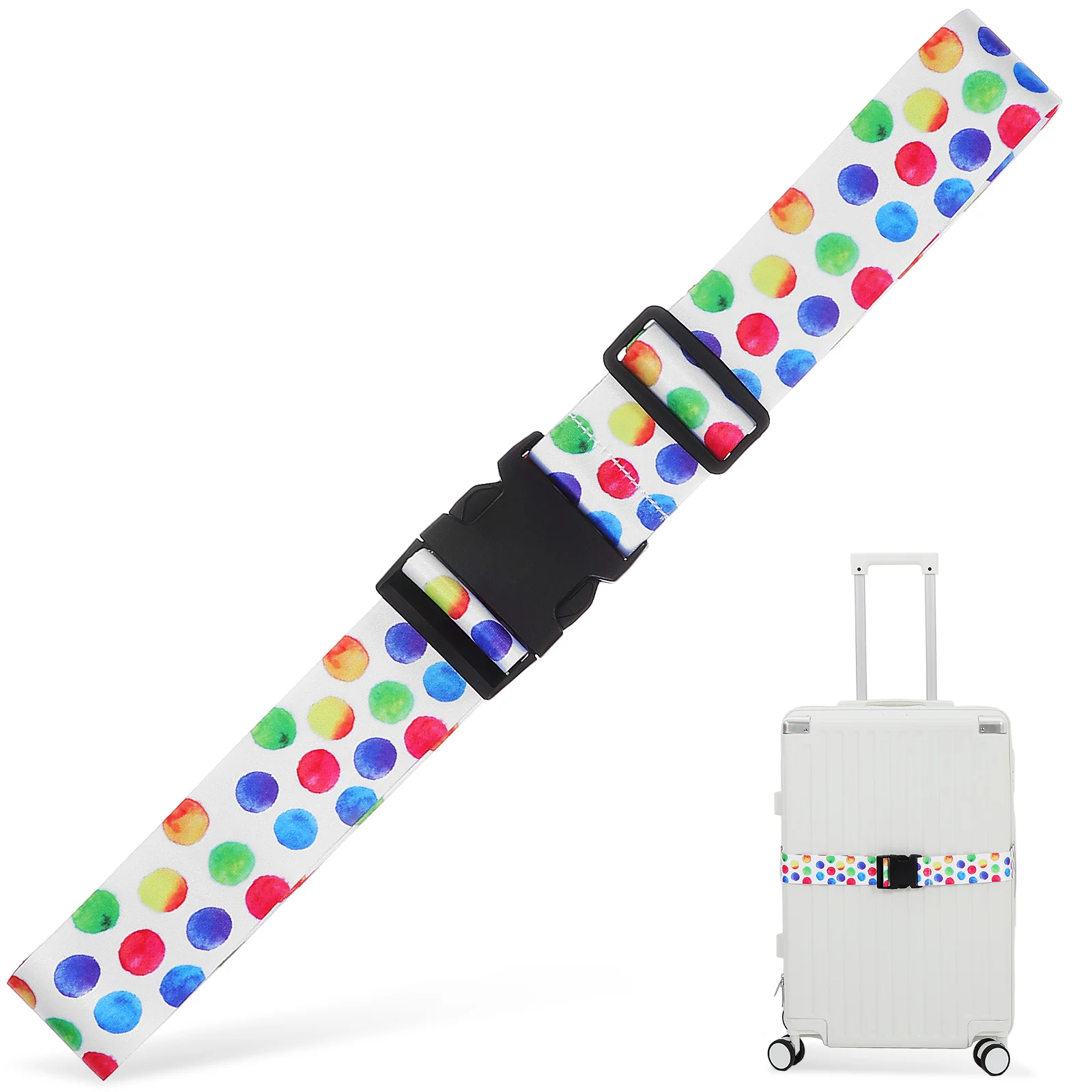 Luggage Belts For Suitcases One-line Strap Straps Lockable Seat Travel Polyester