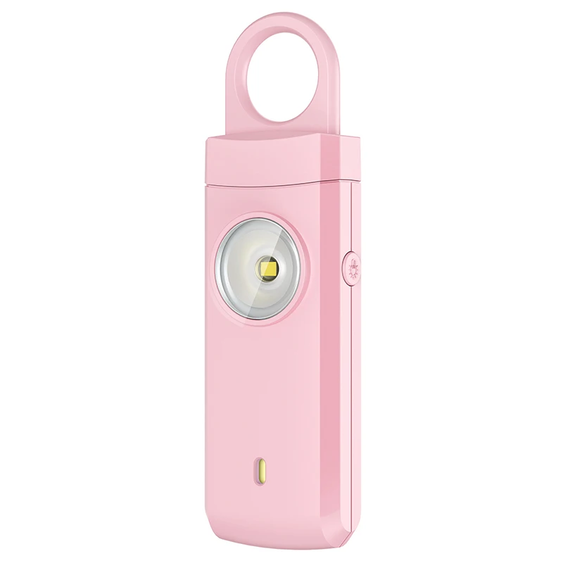 Easily Portable Personal Security Tool Rechargeable Alarm on a Keychain With High Decibel Output & SOS Feature