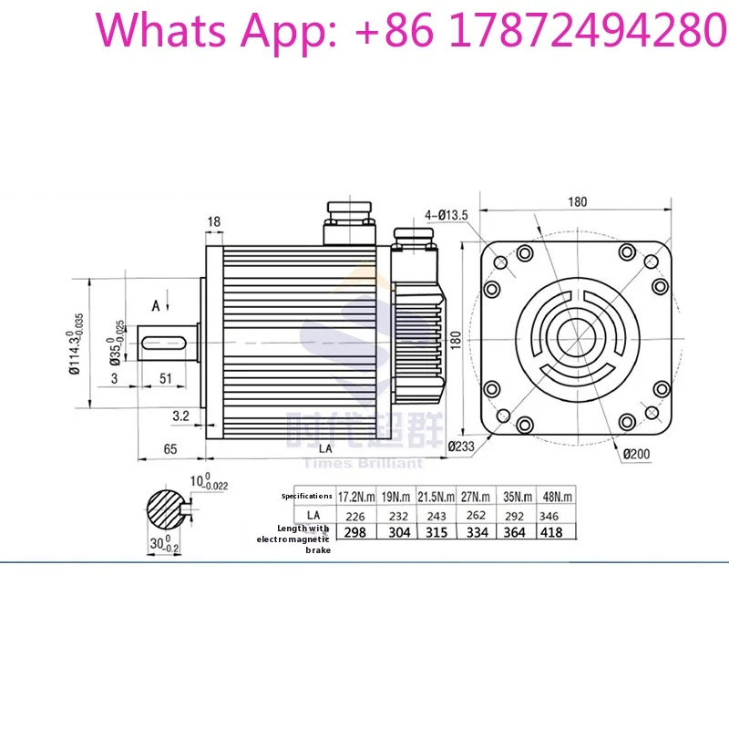 

Industrial 4KW To 10KW 380Volt AC Servo Motor Actuator 2000R/Min Permanent Magnet For Robots & CNC Machines Pneumatic Parts