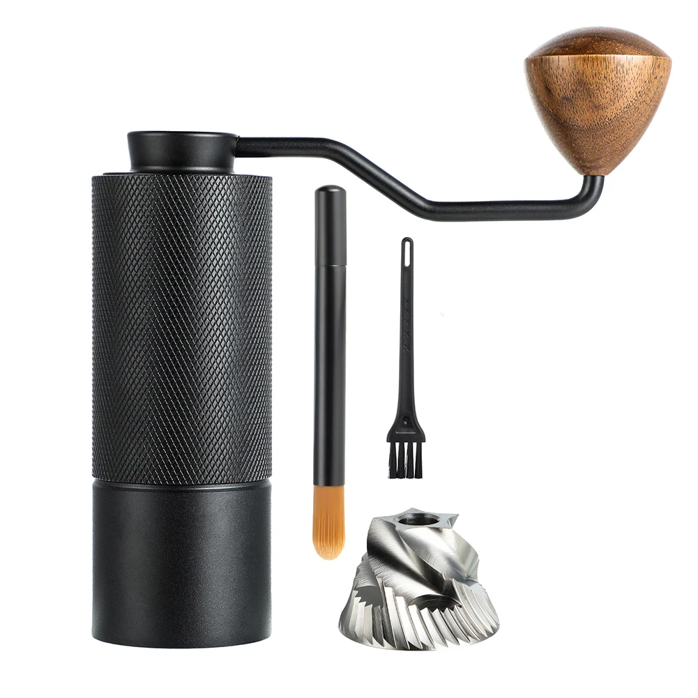 

Портативная ручная кофемолка с заусенцами из нержавеющей стали. Легкая компактная кофемолка для путешествий, кемпинга и ежедневного пивоварения.