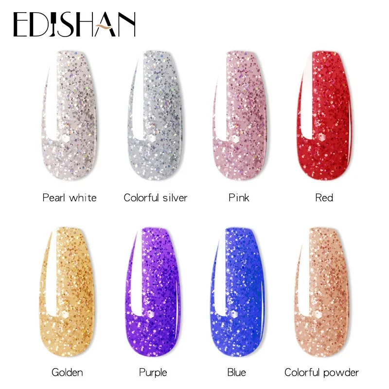 EDISHAN 15ml Poly Nail Gel For Nail Extension Finger Quick Builds Nails 24Colors Poly Extensions gel Acrylic Gel Polish Nail Art