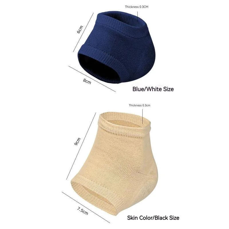 1Pair Moisturizing Gel Socks Repair Cracked Heels Treatment Dry Foot Skin Open Toe Silicone Sock for Day Night Care