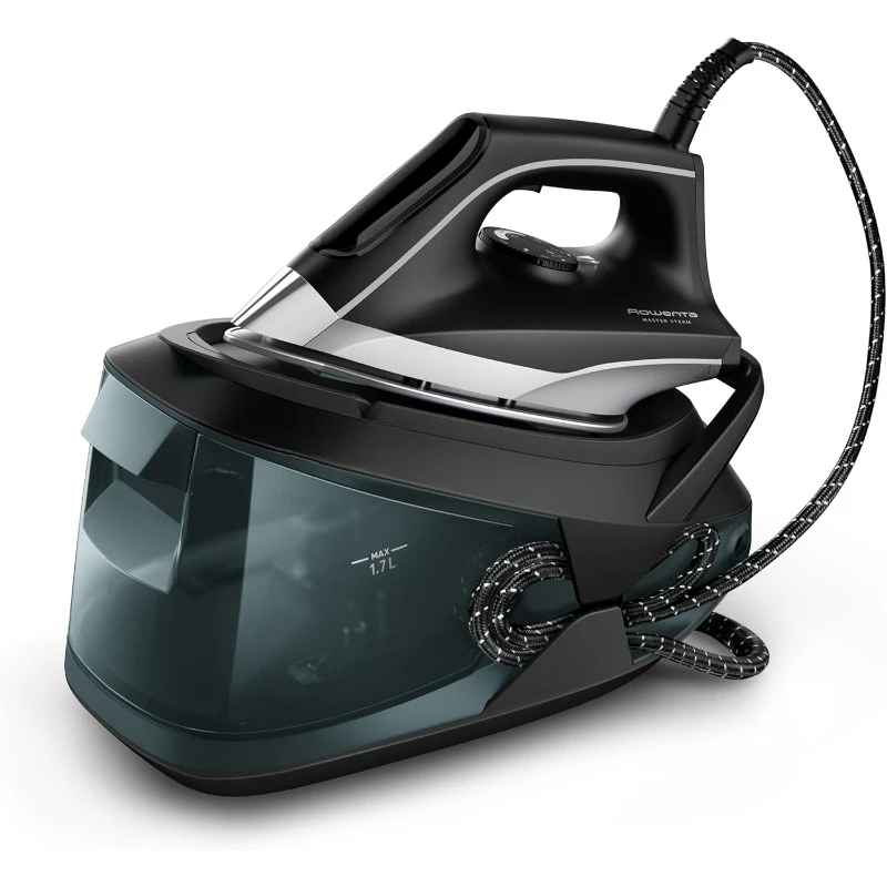 Iron, Pro Master Steam, Steamer for clothes, High Pressure 1750 watts, Black Green, VR8338，home.