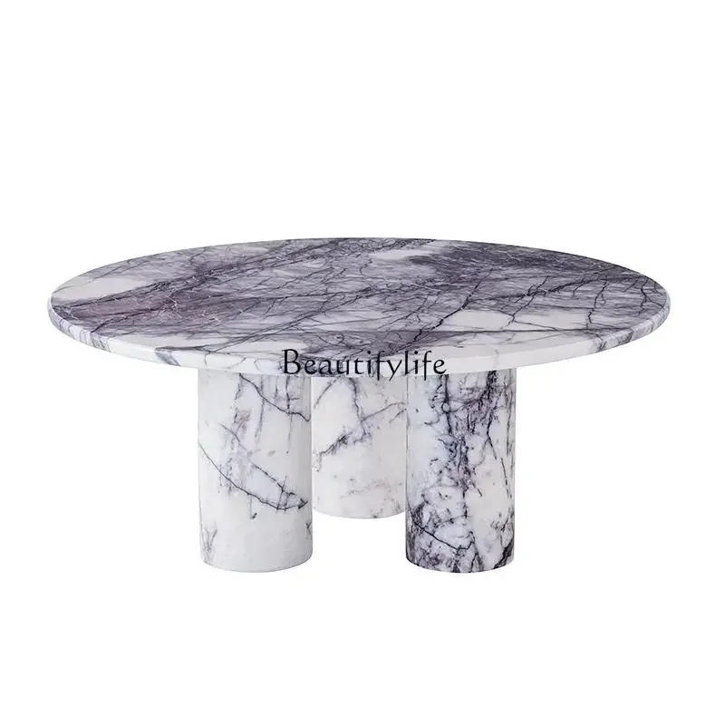 

FG26Italian natural luxury stone marble coffee table living room Nordic Italian simple round furniture