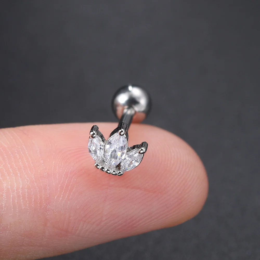 1PC Ear Piercing Tragus Rook Helix Lobe Snug Piercing for Women Crown Star Shaped Cartilage Septum Piercings Oreille Ear Jewelry
