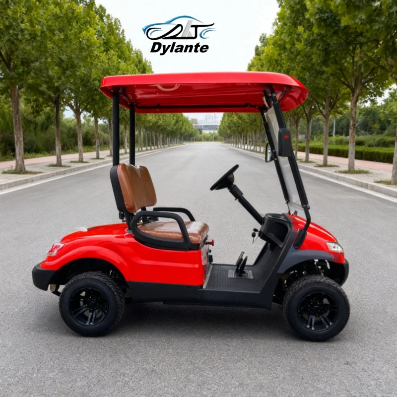 سيارة نادي جديدة مخصصة مع زجاج أمامي قابل للطي للكبار مزرعة سيارة كهربائية سلامة طاقة جديدة عربة جولف كهربائية مقعد خلفي قابل للطي