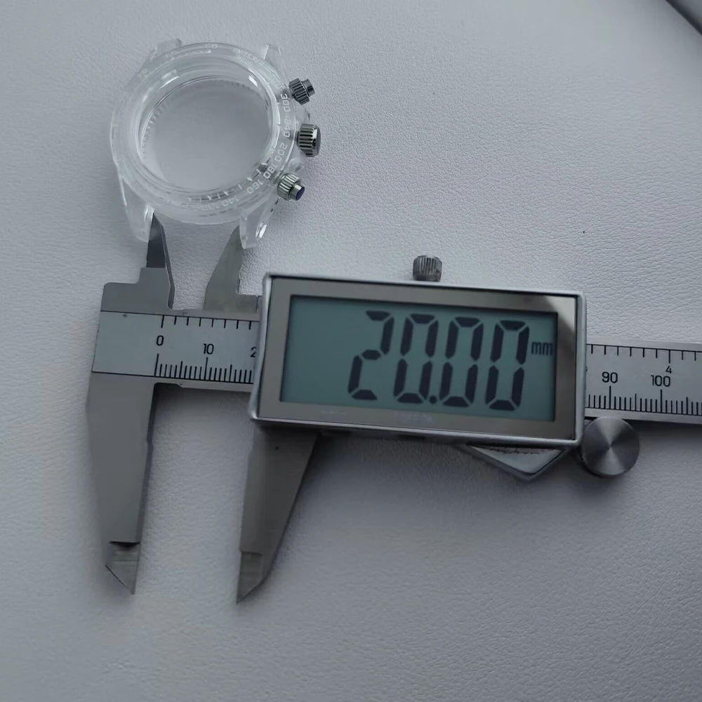 39,5mm VK63 Transparentes Herrenuhrengehäuse Passend für VK63 Uhrwerk und 20mm Armband Uhrenzubehör Uhrenteile Uhrenbox – Detail 13