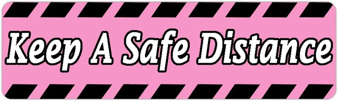 Keep a Safe Distance Magnet Stickers for Car,10x3 Inch Vehicle Keep Distance Signs Drive Distance Safety Warning Magnetic Labels