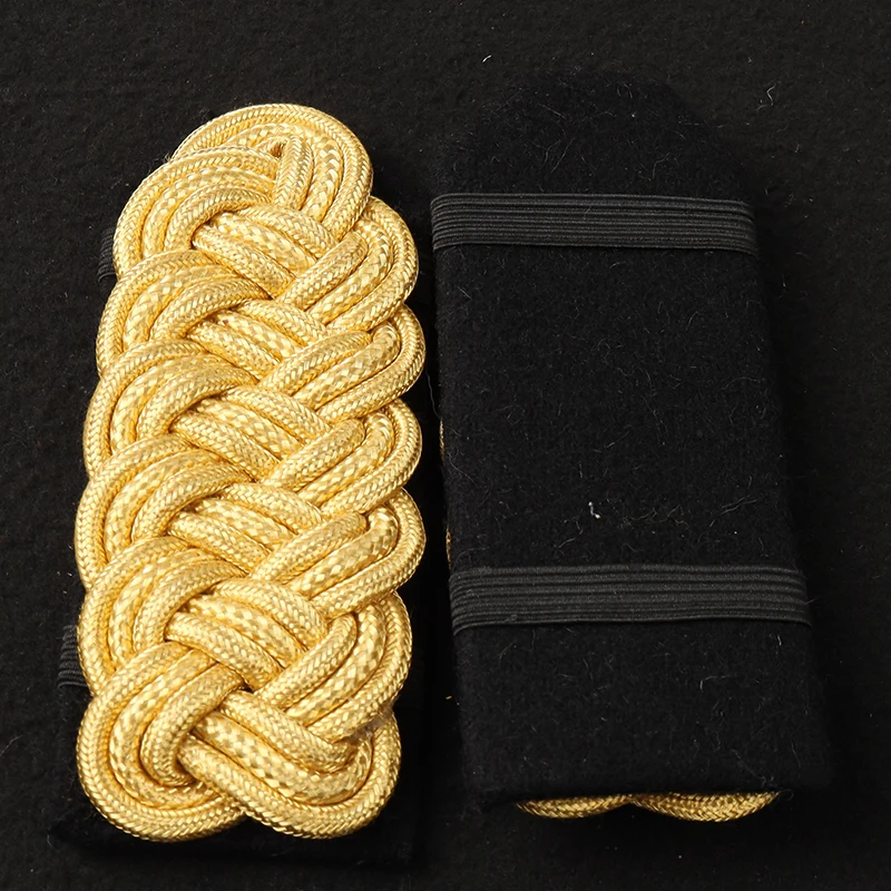 Golden Bullion Wire Military Uniform Epaulette for Cosplay and Aiguillette Costume Epaulets