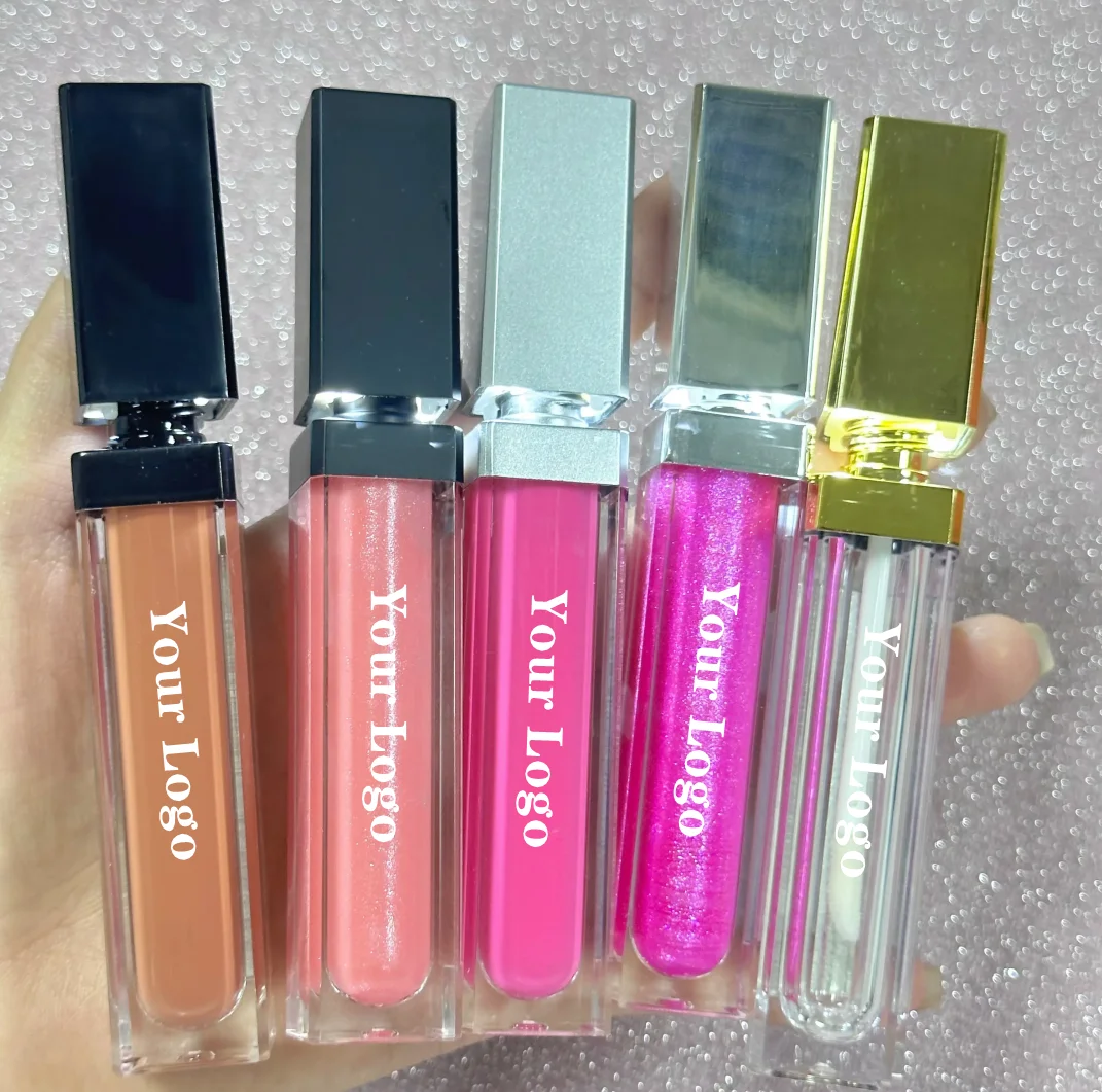 Wholesale Light Lipgloss with Mirror Private Label Lip Gloss Cruelty Free Matte Liquid Lipstick Vendor Bulk Makeup