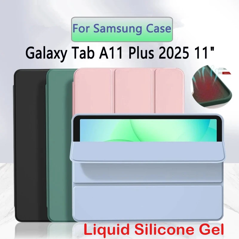 

For Samsung Galaxy Tab A11 A9 Plus + 11 8.7 Inch 2025 S11 S10 Lite FE Plus S9 S8 S7 13.1 12.4" Case PU Fold Stand TPU Back Cover