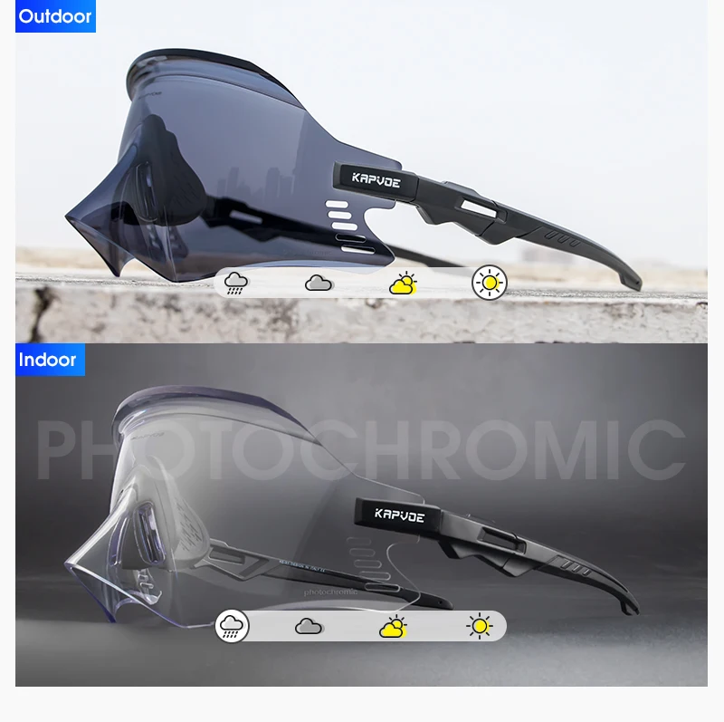 KAPVOE Radfahren Sonnenbrille Radfahren Gläser UV400 MTB Fahrrad Brillen Outdoor Sport Brille Frauen Männer Rennrad Racing Ausrüstung – Detail 10