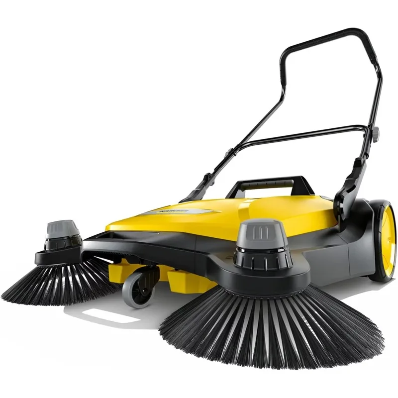 Kärcher S 6 Twin Walk-Behind Outdoor Hand Push Floor Sweeper, 10 Gallon Capacity, 33.9