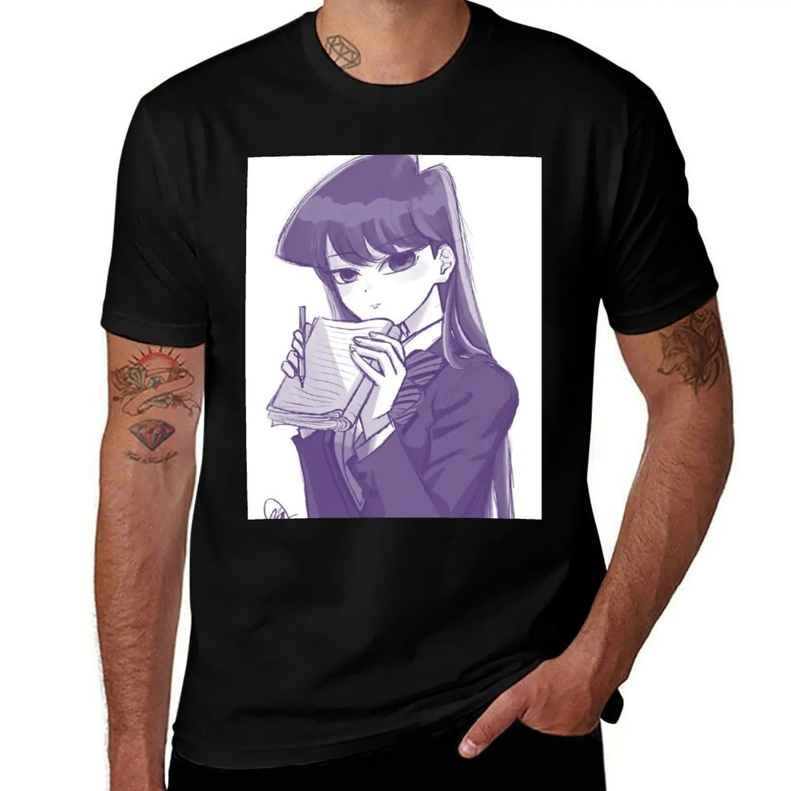 

cotton 100% shirt Can't oversize t man tshirt t Communicate T-Shirt anime shirts plain Komi