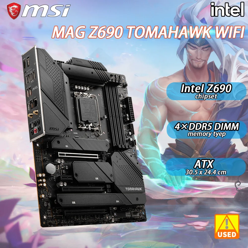 

Z690 Материнская плата MSI MAG Z690 TOMAHAWK WIFI для Core i7 14700K 13700K LGA 1700 материнская плата для i5 12400 12400F 12600KF 13600K