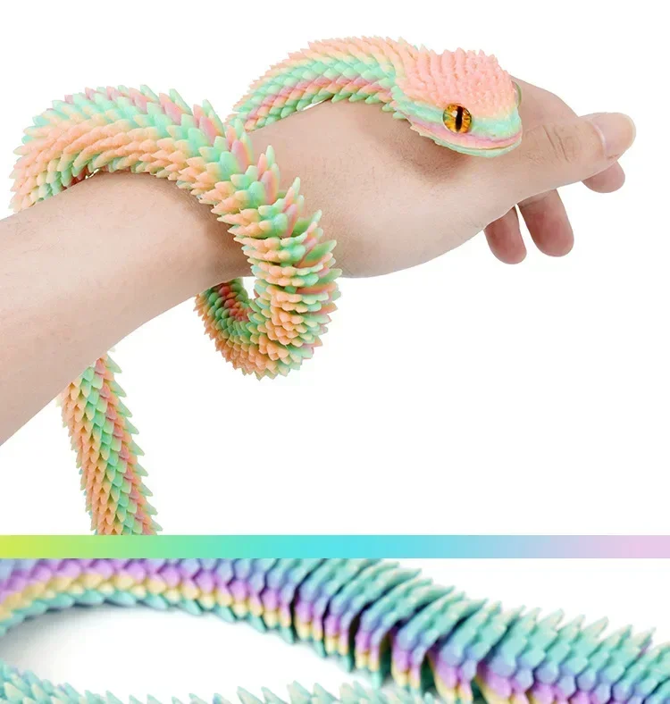 ثلاثية الأبعاد الطباعة عمل الشكل ثعبان البيض اللعب الإبداعية الإجهاد الإغاثة شخصيات كرتونية المنقولة دوران سطح المكتب الحلي هدية #3