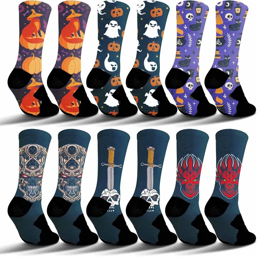 

Fashionable purple bomb pattern sports cycling socks, sweat absorbing, breathable, suitable as a gift for cycling enthusiasts