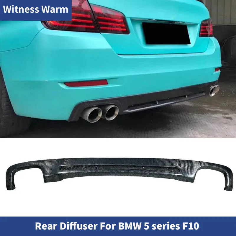 F10 Diffuser 10-16 for Bmw 5 Series F10 518d 520d 520i 525d 528i 530d 535d 535i Carbon Fiber Rear Lip Spoiler Standard Bumper