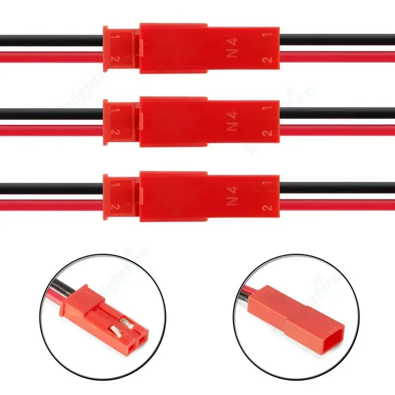 2 Pin JST Plug Connector Male+Female Plug Connector Cable Wire For Single Color LED Strip RC Toys truck Car Battery LED Lamp