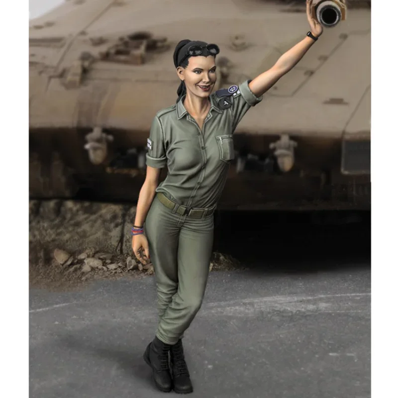 

1/35 Resin Soldier Model Kit Modern Military Theme Israel Female Soldier GK Modeling Unassembled and Unpainted DIY Toys