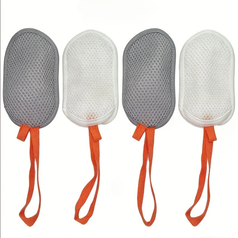 2/4 pieces of random color bubble net bags, shower body scrubbing net bag, household double-sided bubble net