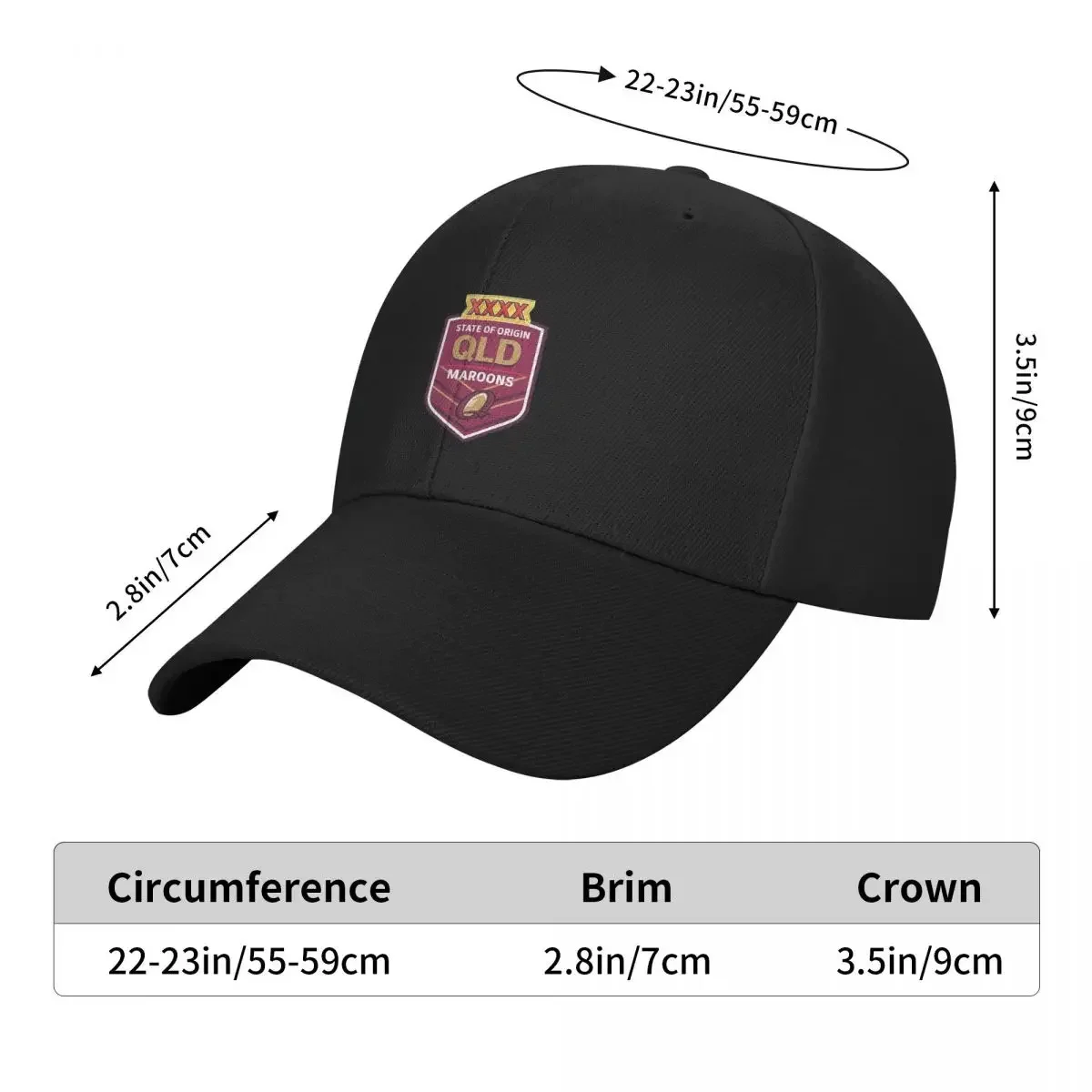 Exelent Queensland Maroons Design Baseball Caps Snapback Fashion Baseball Hats Breathable Casual Casquette Outdoor For Men Women