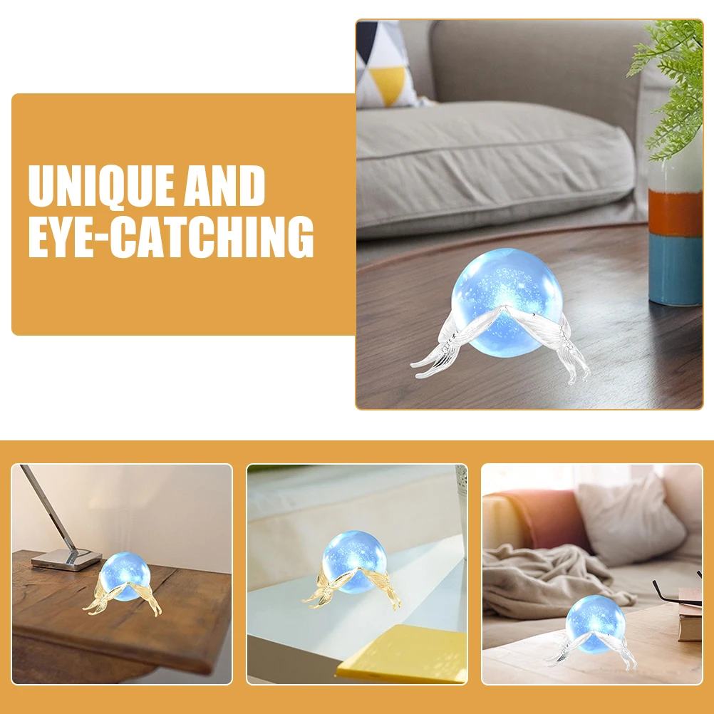 

2pcs Crystal Light Ball Display Stand Metal Sphere Clear Holder Stands Alloy Base Stable Small Ball Stand Decorative Showcase