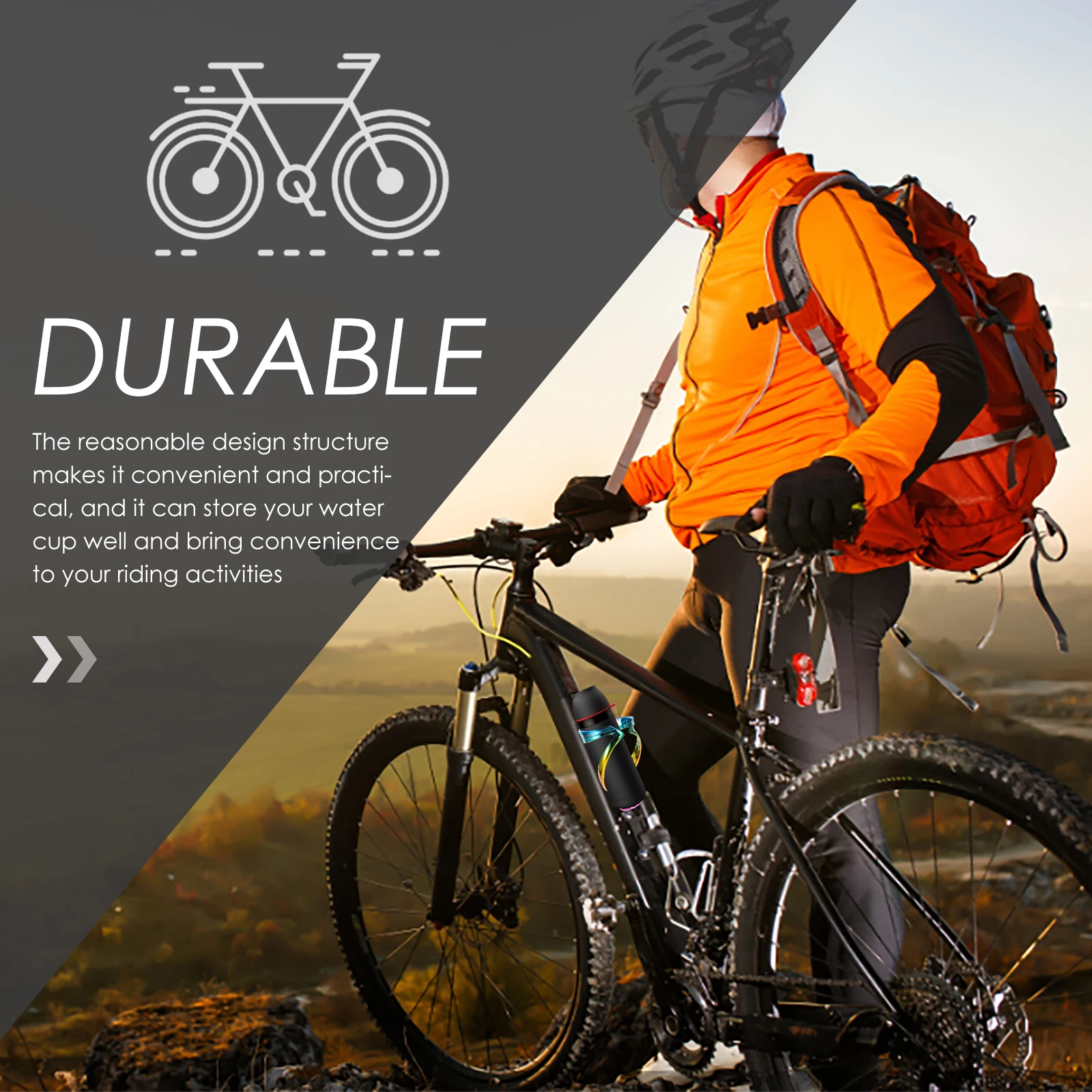 

Bike Water Bottle Holder Rack For Mountain Folding Bikes Durable Electroplating Design Cycling Storage Bracket Stand Compatible