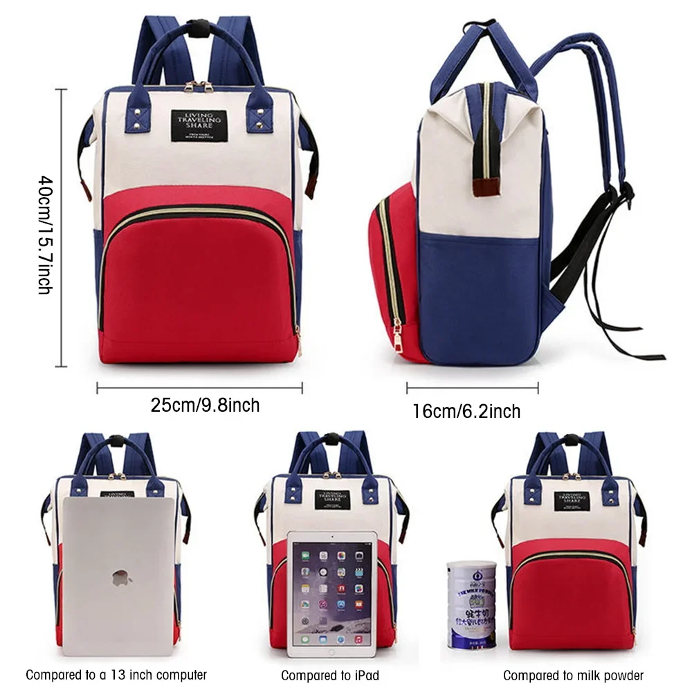 Multi Functional Portable Storage Backpack Diapers Bottle Insulation Large Capacity Storage Canvas Bag