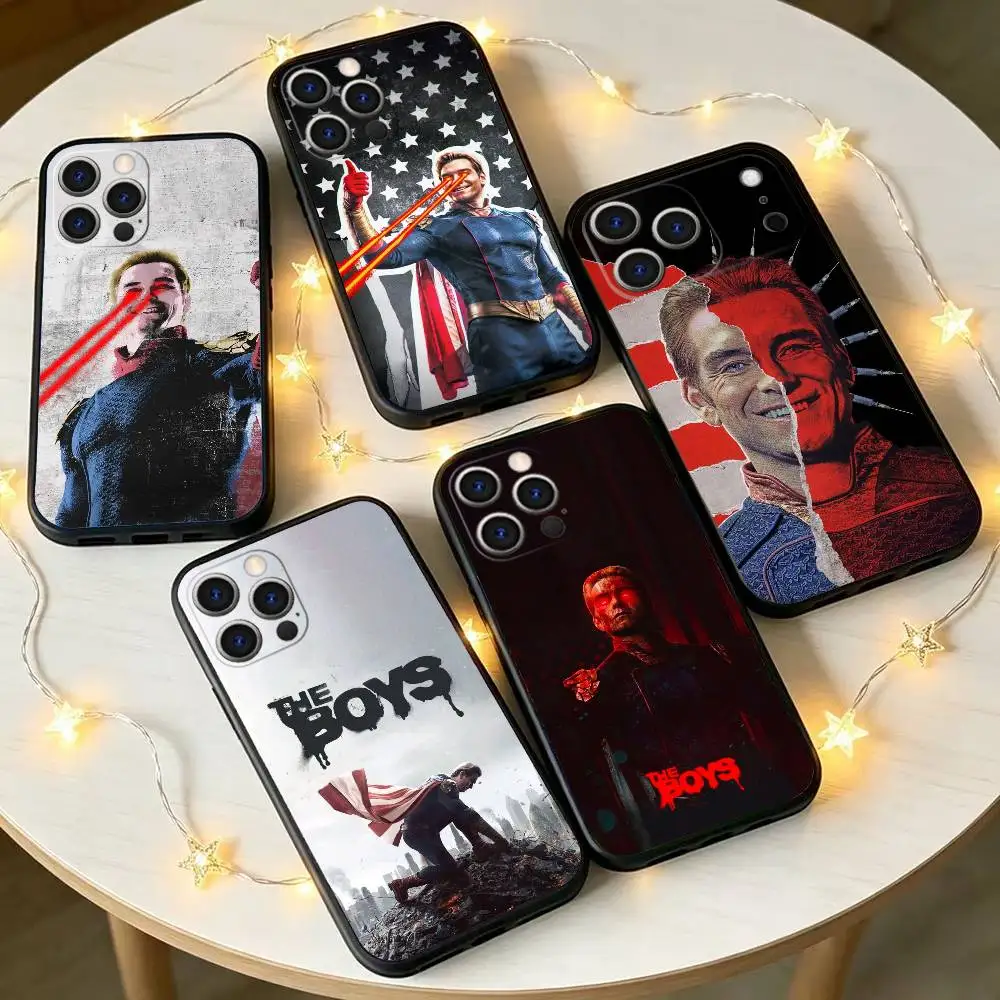 

the h-Homelander The Boys Phone Case For iPhone 17,16,15,14,13,12,11 Plus,Pro Max,XS,Soft Silicone Black Cover