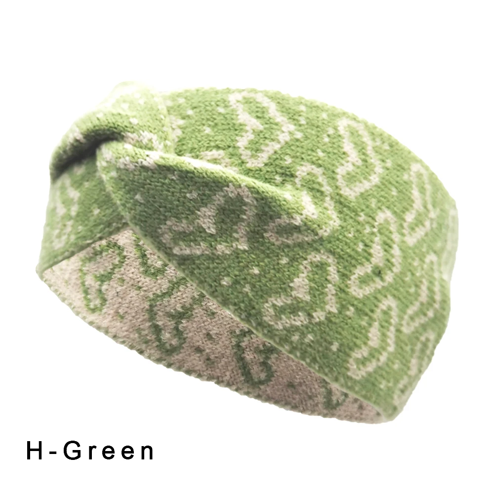 Autumn and winter keepwarm Knitted Twist Headband  Workout Running Sport Elastic Hair Bands for Women\'s Turban Hair Wrap