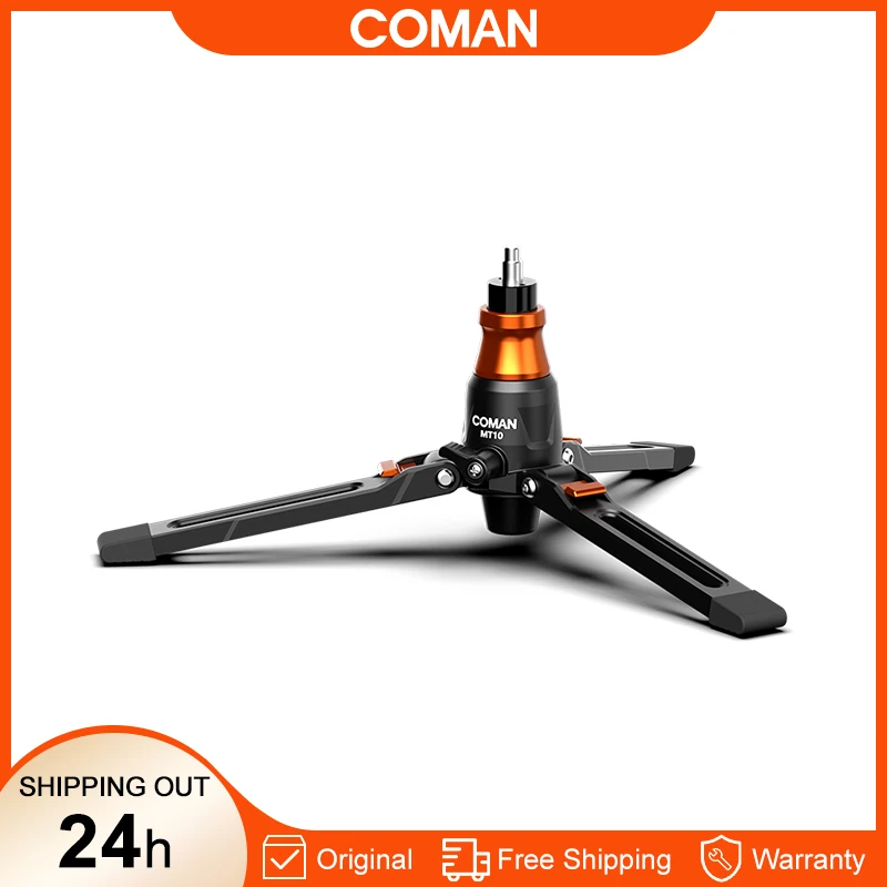

COMAN MT10 Aluminum Alloy Tripod Stand With 3/8" Screw Monopod Base For DSLR Camera Desktop Tripod Photography Adapter