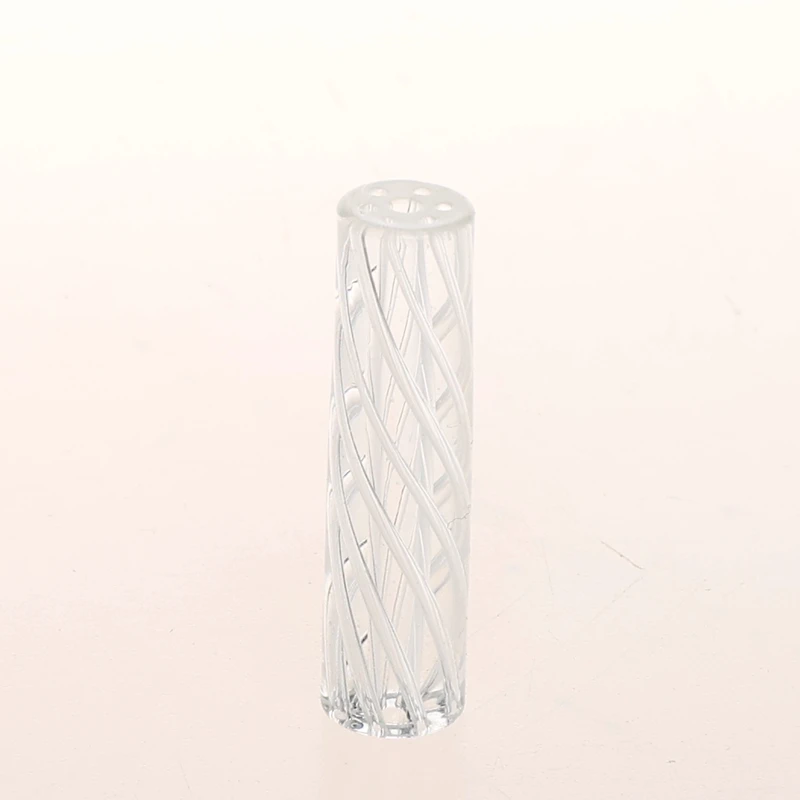 Retail 5pcs/box In Stock 7 Holes Spiral Screw Line Style 3 Colors Smoking Glass Filter Tips with 7 Holes Smoking Accessories