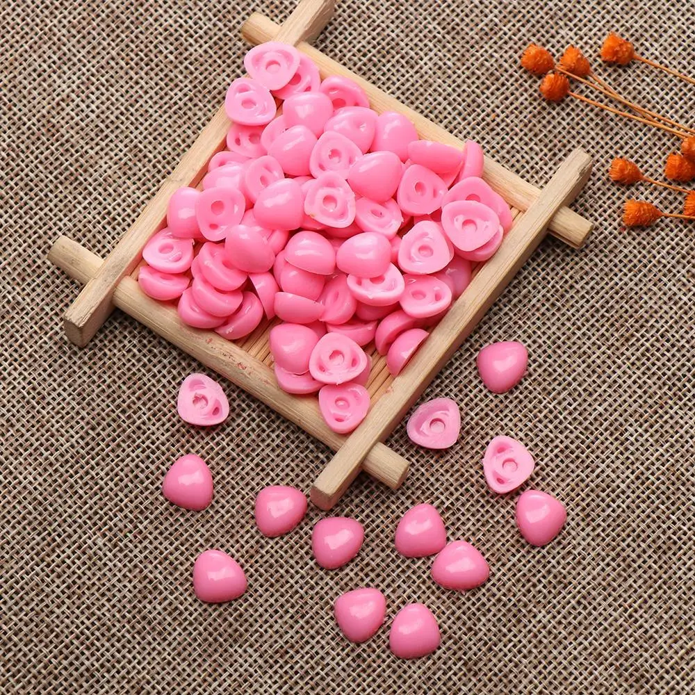 100 buah hidung segitiga plastik untuk mainan boneka untuk mainan kancing beruang DIY Aksesori boneka hidung keselamatan 6X8/7X9/10X11/11X14/12X15MM