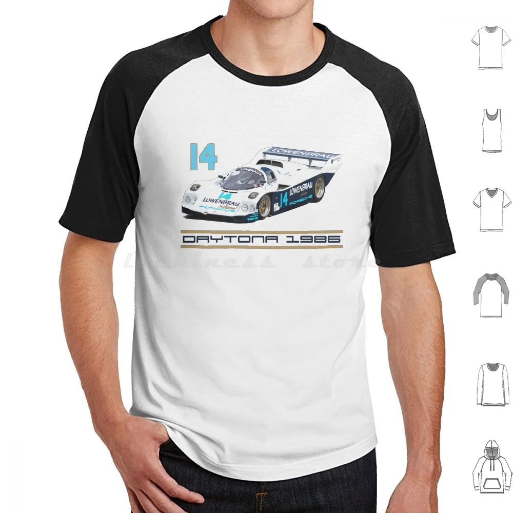 Derek Bell 962 Imsa Gtp Group C Race Car T Shirt Cotton Men Women DIY Print 962 962c Imsa Group C Racing Race Car Racecar