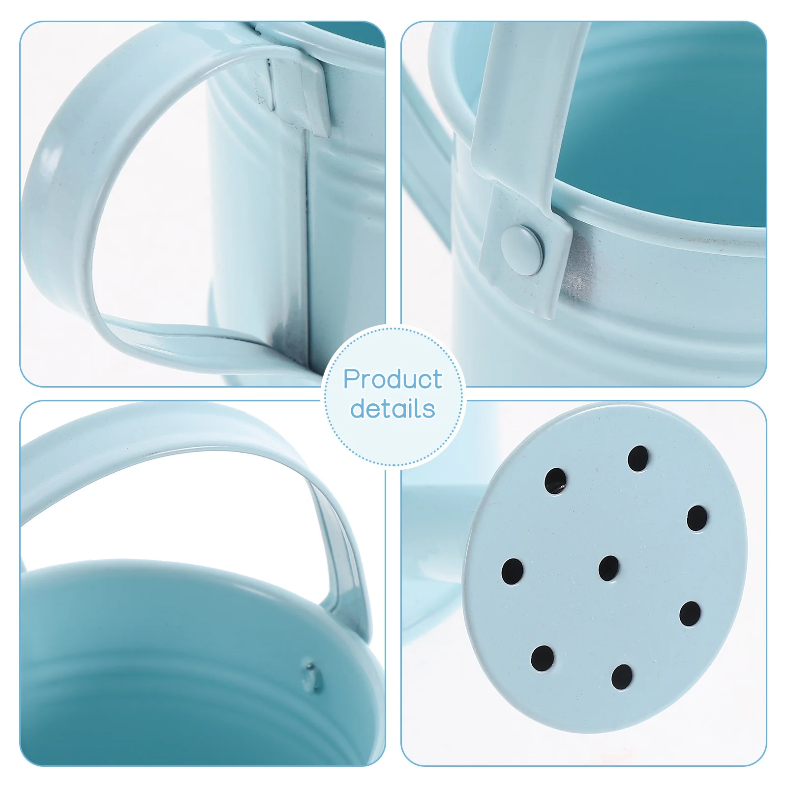 

2Pcs Iron Watering Can Plastic Durable Long Mouth Portable Watering Pot for Indoor Outdoor Plants Flower Garden