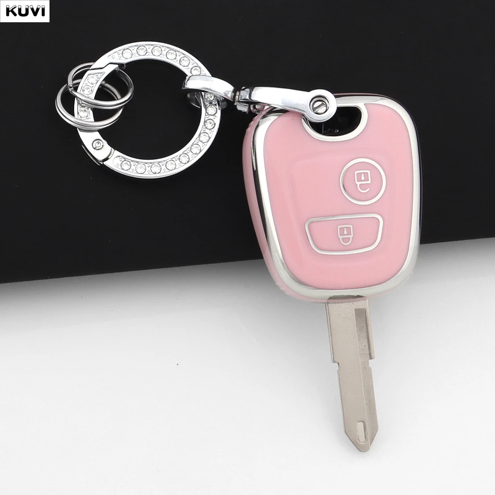 

2 Button TPU Car Remote Key Case Cover Shell Fob Keychain For Peugeot 107 206 207 307 For Citroen C1 C2 C3 C4 For Toyota Aygo
