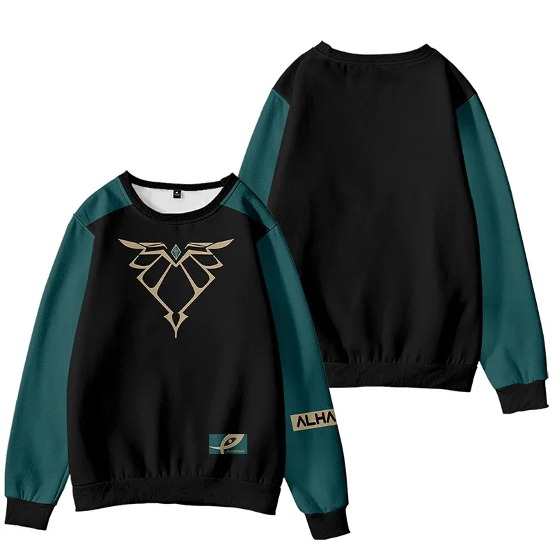 

Сиси 2233Аниме игра Genshin Impact Alhaitham костюмы для косплея унисекс 3D толстовка с капюшоном Y2K уличная куртка на молнии с капюшоном Ou