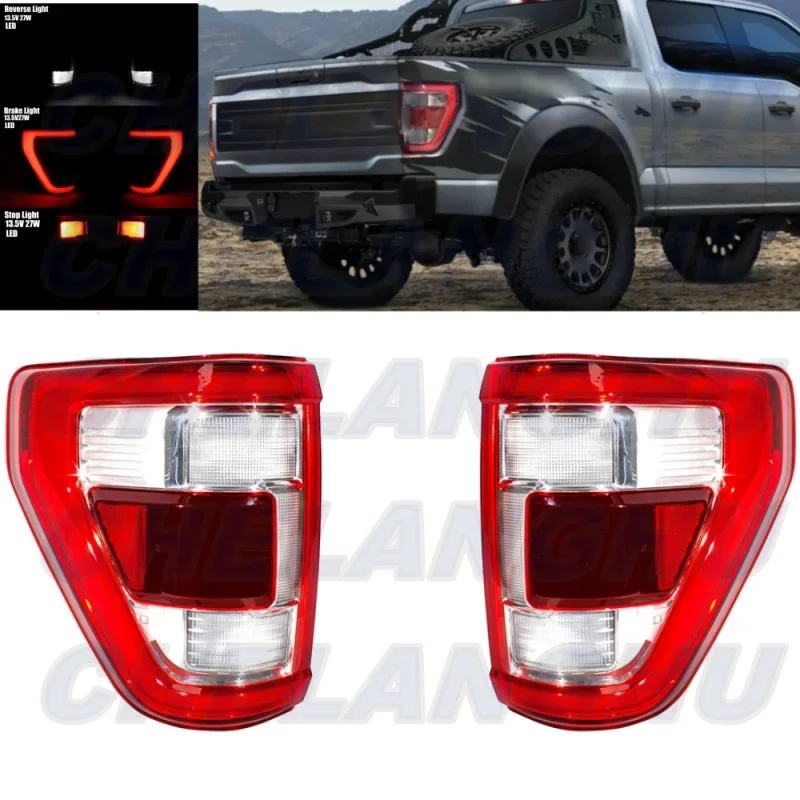 LED Tail Light For Ford F150 2021 2022 2023 Pair Left+Right Rear Lamp Brake Light Car accessories ML3Z13405D ML3Z13404D