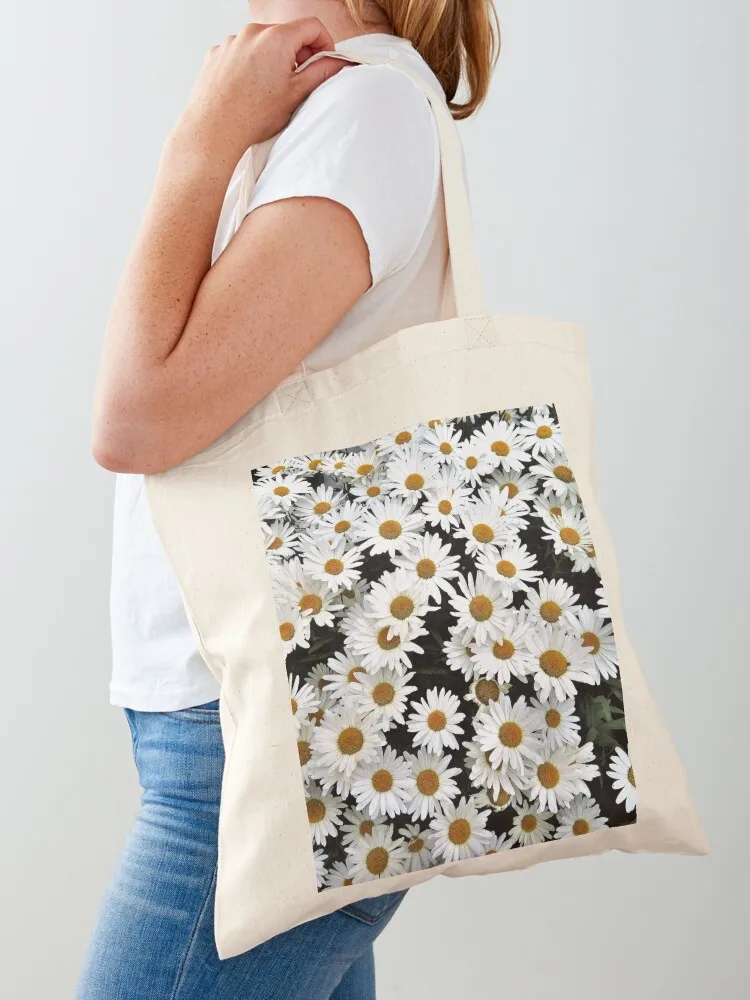 

Shasta Daisies Tote Bag Custom bag tote bags aesthetic shoping bag Portable shopping