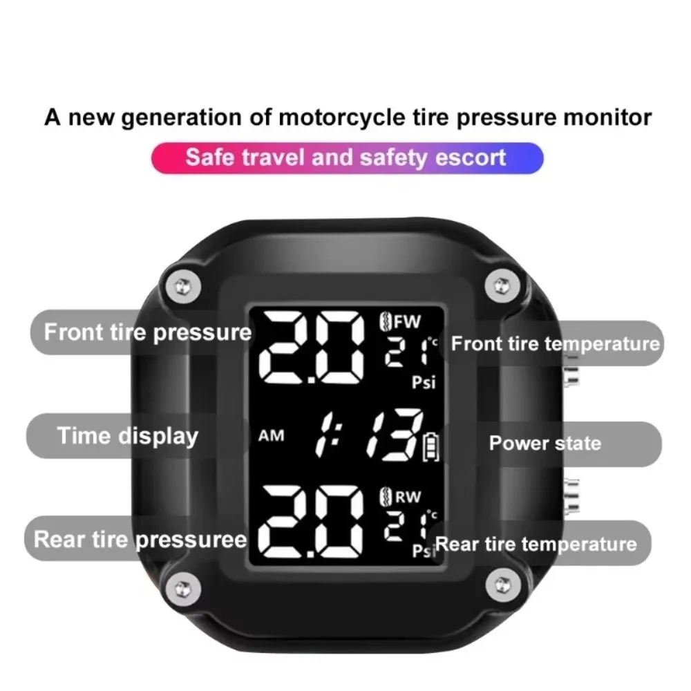 

Цифровой дисплей, монитор давления в шинах мотоцикла, внешние датчики, водонепроницаемый беспроводной детектор давления в шинах, комбинированный комплект