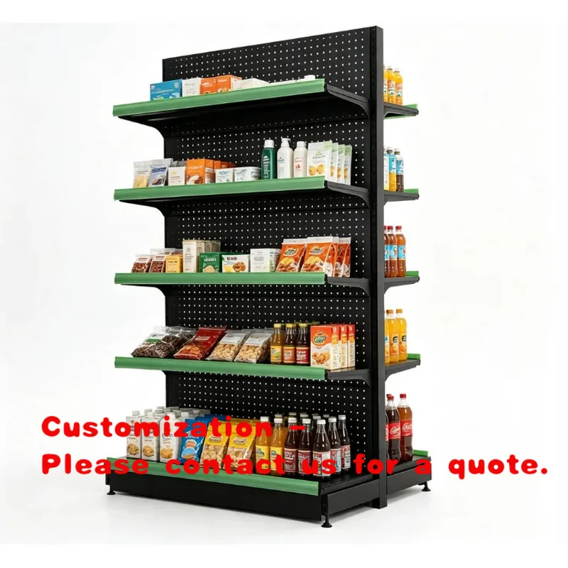 custom.Double Sided Heavy Duty Gondola Shelving Retail Shelving Grocery Shop Display Rack Metal Supermarket Display Shelve