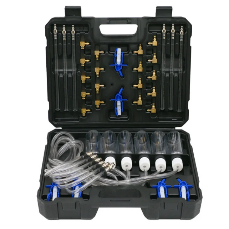 Diesel Injector Flow Meter Test Set Auto Repair Tools for Vehicle Truck Fuel Injector Oil Injectors Easy to Install Auto