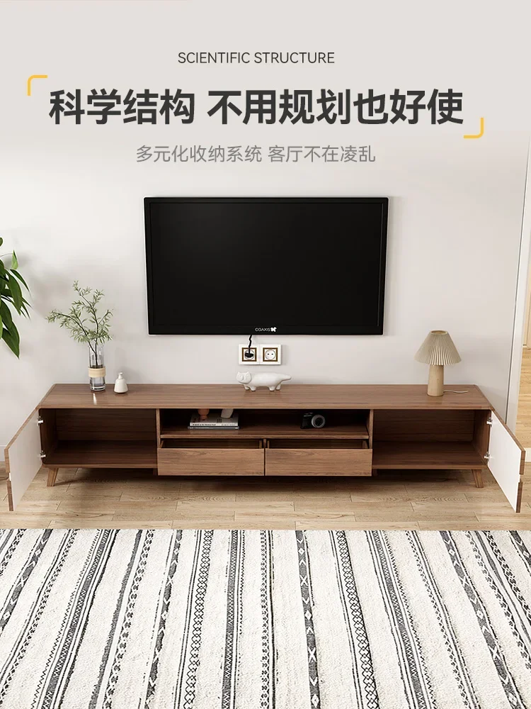 

TV Modern Simple Tea Table Combination Small-sized Floor New Chinese Living Room Floor TV