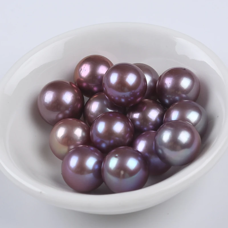 

Natural purple 12-13mm round edison loose pearl bead