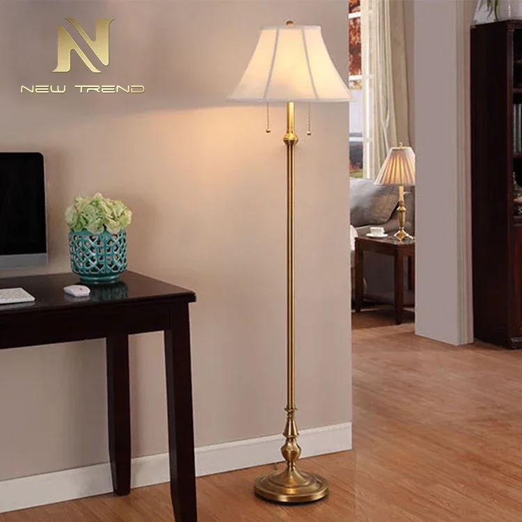 YyhcHome Interior Estilo Moderno Decoração Lâmpada de Pé Metal Latão Led Lâmpada de Piso