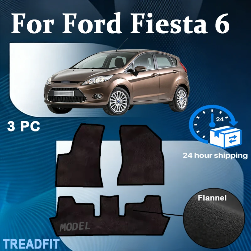 

Нейлоновые автомобильные коврики для Ford Fiesta 6 MK6 2009~2017 2010 2011 2012 2013, покрытие для пола, коврики-накладки, подкладки для ног, автомобильные коврики для салона