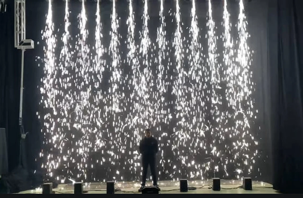 forcold spark machine hand wedding pyro firework waterfall firework effect water fall cold spark machine