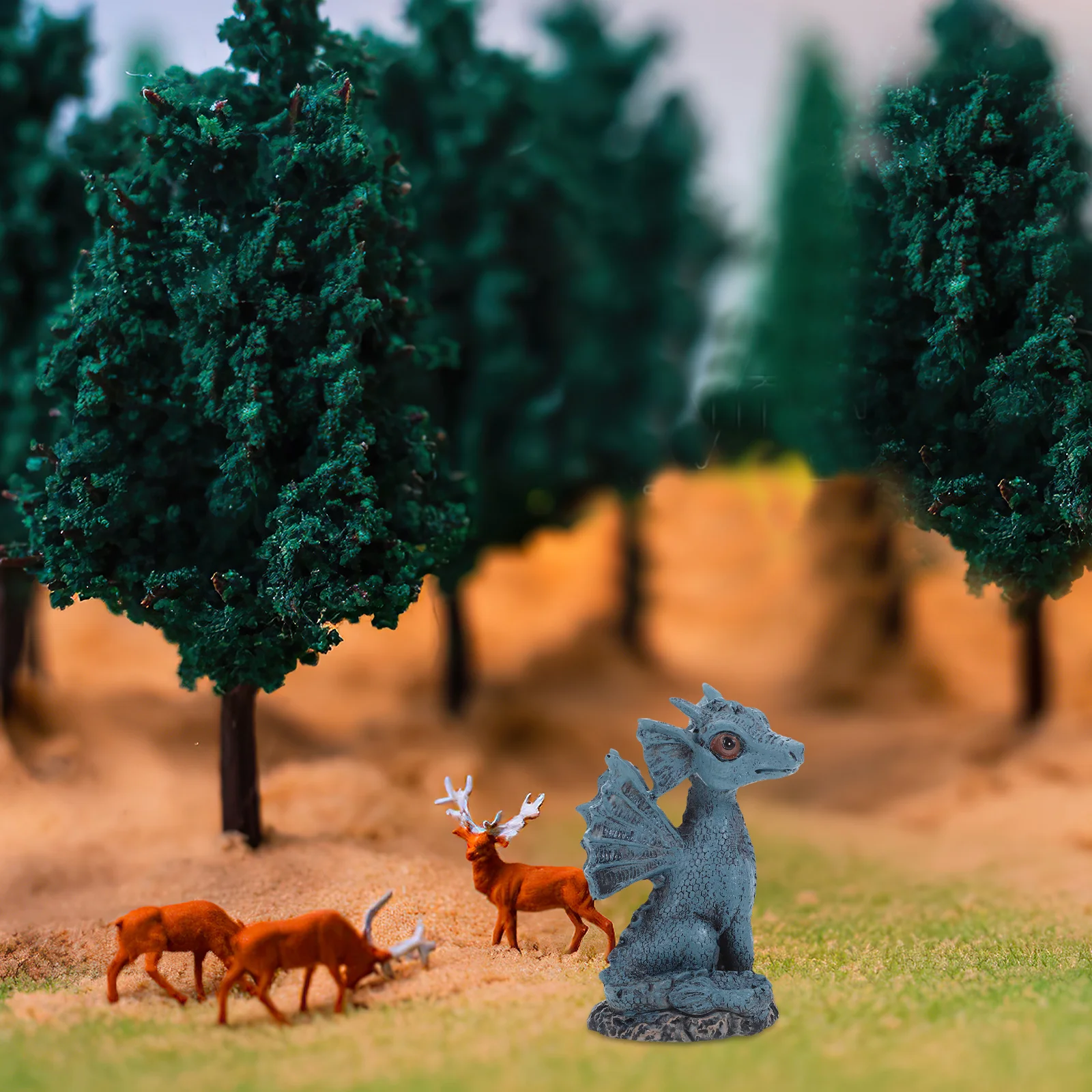 

Small Cute Dragon Resin Micro Landscape Sculpture Garden Outdoor Yard Decoration 2024 Year of Dragon Garden Outdoor Decor