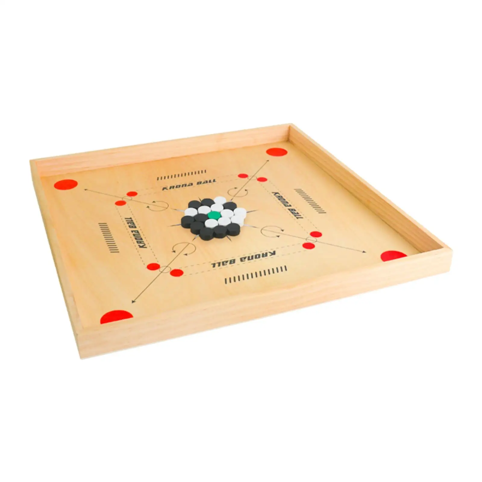 Board Set,Hardwood Edges,Premium Senior Leisure Activity,18x 18” Playing Board Game,Wooden Tabletop Game for Beginners